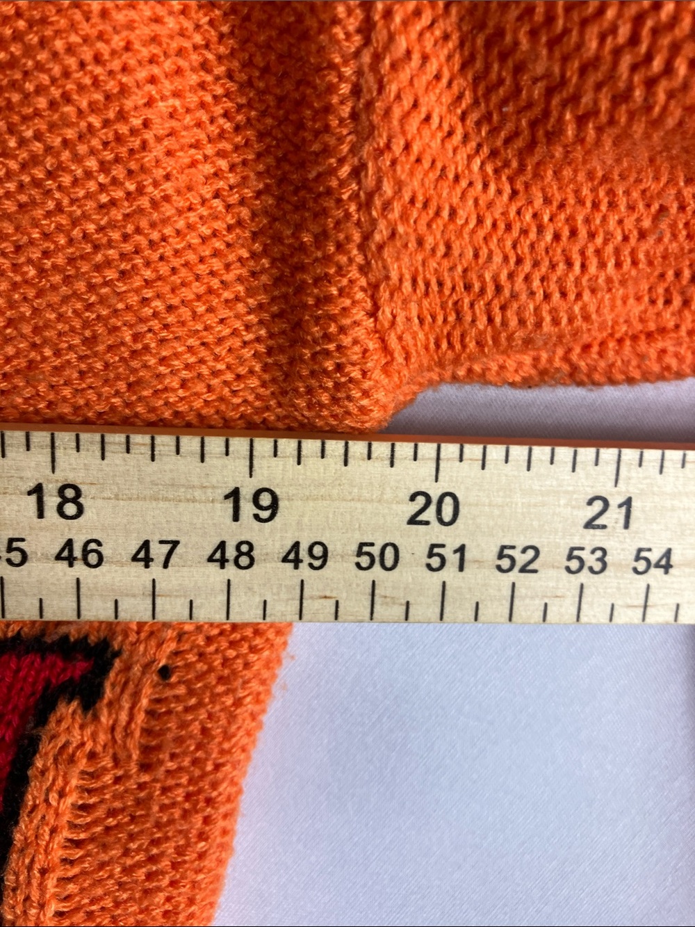 SHEIN Bright Orange V-Neck Button Front Cardigan with Multicolor Patches - Picture 4 of 8